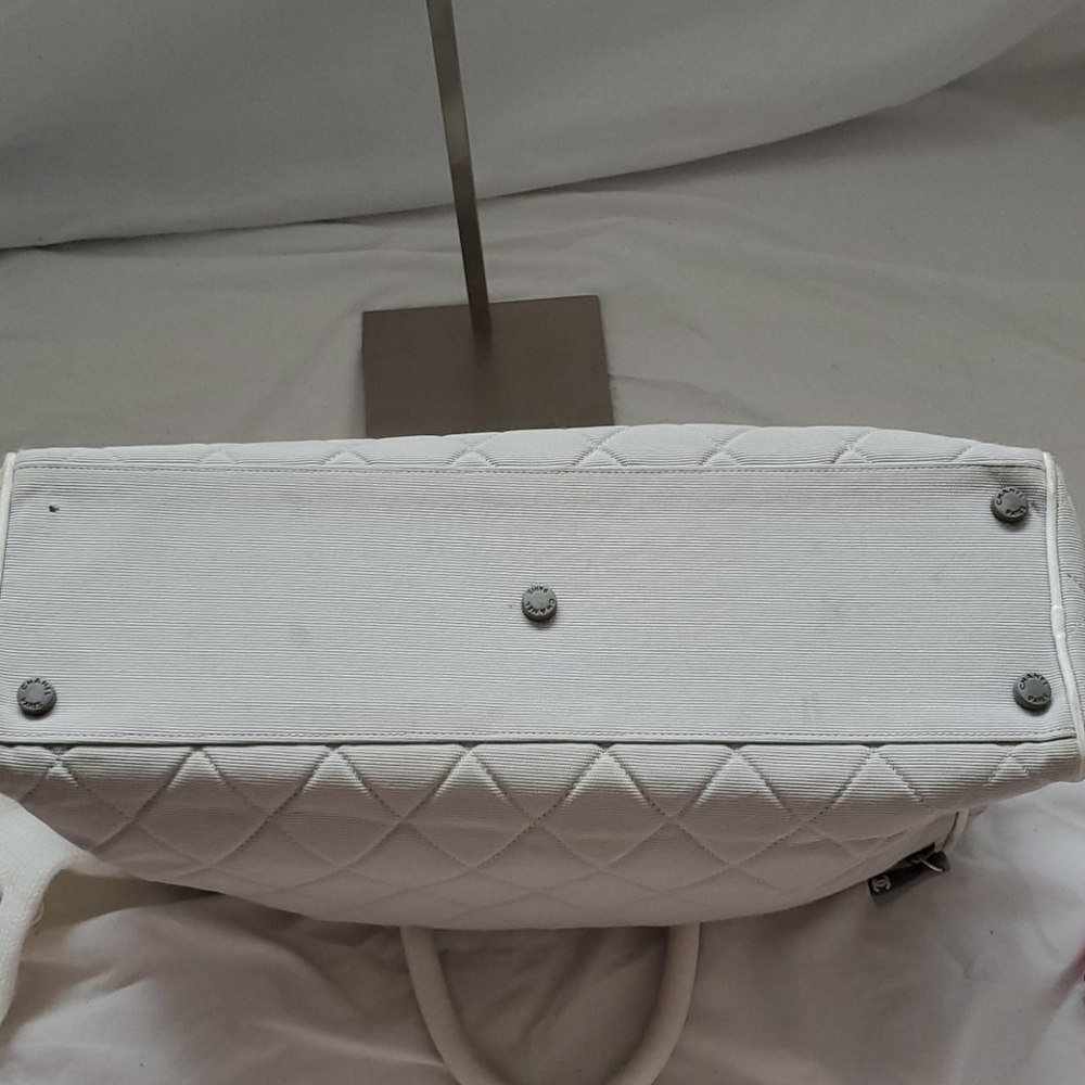 AUTH CHANEL bowling canvas tote tennis sport - Picture 11 of 12